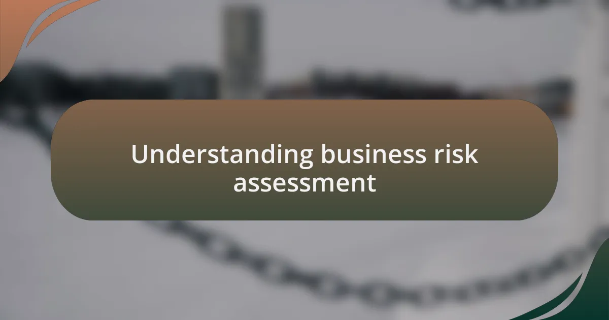 Understanding business risk assessment